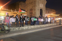 بالفيديو: للمرة الثانية - تنظيم وقفة احتجاجية بيافا تضامناً مع غزة