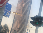  حريق في برج قيد الانشاء بتل ابيب دون اصابات