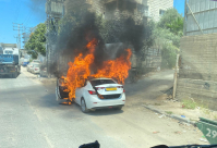  اللد: احتراق مركبة في المدينة دون الابلاغ عن اصابات