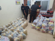  160 طرداً غذائياً وزعتها لجنة الزكاة والصدقات في اللد هذا الشهر