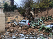   فيديو: أضرار جسيمة في الممتلكات اثر انهيار جدار بيافا بسبب تدفق مياه الأمطار