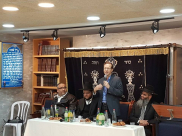 بالصور: إعادة افتتاح كنيس يهودي في حي النزهة بيافا بمشاركة "هيرتسوغ"