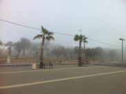 بالصور: ضباب كثيف يخيّم على الأجواء في يافا وتدني مستوى الرؤية الأفقية