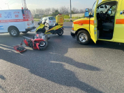 إصابة خطيرة لسائق دراجة نارية على شارع 1