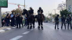  فيديو: إلقاء قنابل صوتية وتفرقّة التظاهرة في يافا 