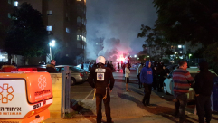 احتراق مركبة في مدينة اللد دون اصابات 