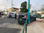 اللد: ثلاثة إصابات في حادث طرق مروع وسط المدينة صور