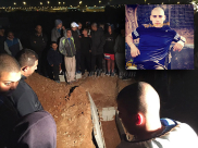 شاهد: جانب من جنازة الشاب ابراهيم ابو لسان ضحية حادث الطرق 