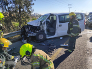 اصابة متوسطة بحادث طرق بين عدة مركبات قرب الرملة 