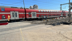  اللد: اصابة متوسطة لسيدتين بحادث تصادم بين مركبة وقطار 