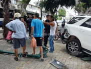 بالفيديو: إصابة متوسطة لرجل بحادث طرق ذاتي في مدينة يافا 