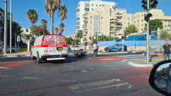  اصابة متوسطة لراكب دراجة نارية بحادث طرق جنوب يافا 