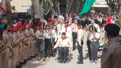 بالفيديو: استعراض كشفي مميّز لسرايا الكشاف الارثوذكسي بيافا في استقبال سبت النور