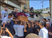  ام الفحم: تشييع جثمان الصحفي نضال اغبارية ضحية جريمة القتل 