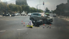 اصابة خطرة لراكب دراجة نارية بحادث طرق شرق يافا