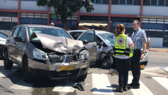 فيديو: اصابة طفيفة لـ3 سيدات بحادث طرق بين مركبتين في يافا 