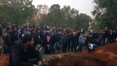 بالفيديو : مشاركة واسعة في تشييع جثمان السيد جدوع الزبارقة وزوجته آمنة باللد