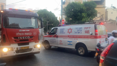 اصابة شخص بحروق من الدرجة الثالثة بيافا 