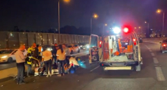  فيديو: إصابة متوسطة لراكب دراجة نارية قرب الرملة 