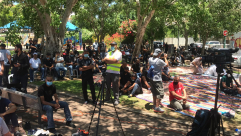  مباشر من صلاة الجمعة الحاشدة في حديقة الغزازوة بمدينة يافا 