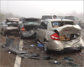 فيديو: تسعيني أمريكي يصدم 9 سيارات