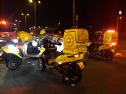 منتصف الليلة - اصابة متوسطة لشخص بحادث طرق شرق يافا 