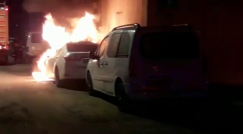 فجر اليوم - احتراق مركبة في مدينة الرملة 