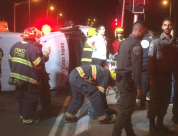 فجر اليوم - اصابة شخصين بانقلاب مركبة في الرملة 