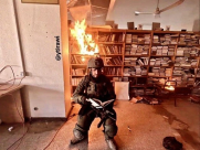 جنود ينشرون صوراً لمنشآت مدنية في غزة بعد اضرام النار فيها 