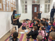   المربية عبيدة بلحة تُلقي قصة لأشبال كشاف النادي الإسلامي 