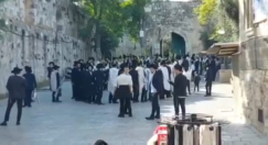 مستوطنون يؤدون طقوساً تلمودية عند أبواب المسجد الأقصى