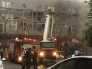 فيديو يافا:حريق هائل في مبنى بشارع يهودا مرخوزا والشرطة تغلق الطرق