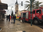 فيديو: اضرار اثر احتراق احد المخازن المجاورة لمسجد يافا الكبير 