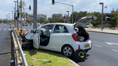  اصابة متوسطة بحادث طرق ذاتي في يافا 