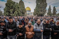 بالصور: 50 ألف مواطن يؤدون صلاة الجمعة في باحات المسجد الأقصى