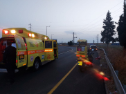   إصابة خطرة لسائق دراجة نارية بحادث ذاتي في اللد 