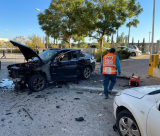 إصابة امراة وطفلة جراء انفجار بسيارة في منطقة المركز