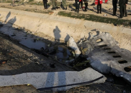  فيديو يُظهر إصابة الطائرة الأوكرانية بصاروخين إيرانيين