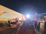 مصرع شاب اثر اصطدام شاحنة بدورية شرطة في القدس