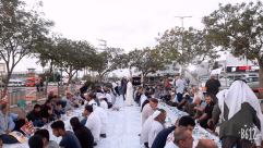 افطار جماعي امام سجن عسقلان تضامنا مع الشيخ رائد صلاح 