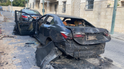  فجر اليوم - احراق سيارة في مدينة يافا 