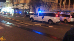 فيديو: لحظة إعتقال مواطن من الضفة بشبهة إلقاء زجاجة حارقة على دورية للشرطة مساء أمس بيافا