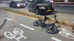  الرملة: إصابة متوسطة لراكب دراجة كهربائية بحادث دهس 