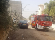  الرملة: حريق كبير داخل احد البيوت بحي الجواريش وطواقم الاطفائية تهرع للمكان