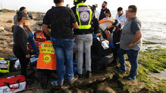 اصابة خطرة لطفل اثر تعرضه للغرق على شاطئ نهاريا 