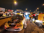 اصابة خطرة لشاب بحادث طرق قرب مطار اللد 