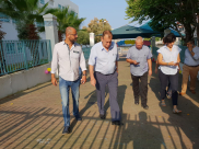 بالصور: وفد من وزارة المعارف ورئاسة البلدية في زيارة لمدارس يافا الثانوية 