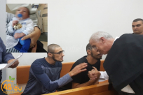  صور: القاضية تسمح لمشتبه من اللد بخطف الطفل كريم باحتضان مولوده الجديد 