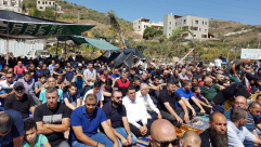 أم الفحم: المئات في صلاة جمعة مكان وقوع جريمة مقتل الشاب ابراهيم محاميد 