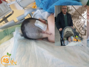  الرملة: الطفل عمار محمد المصري يتماثل للشفاء ويخرج من المستشفى 